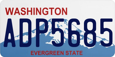WA license plate ADP5685