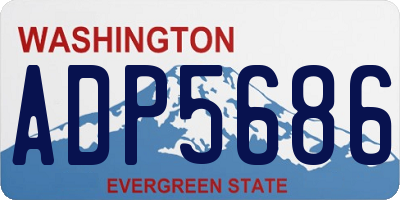WA license plate ADP5686