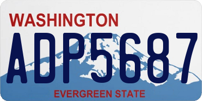 WA license plate ADP5687