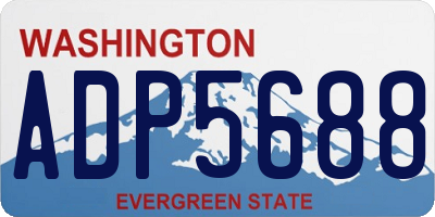 WA license plate ADP5688