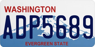 WA license plate ADP5689