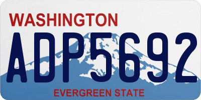 WA license plate ADP5692