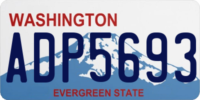 WA license plate ADP5693