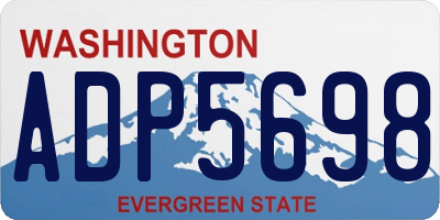 WA license plate ADP5698