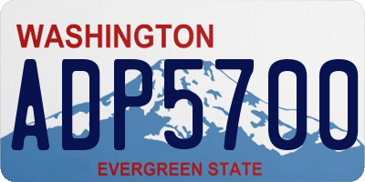 WA license plate ADP5700