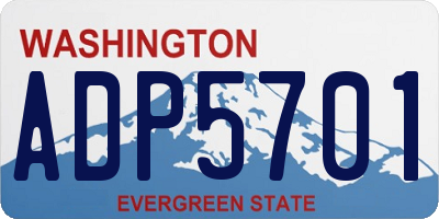 WA license plate ADP5701
