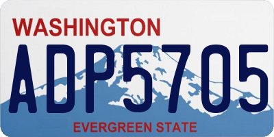 WA license plate ADP5705