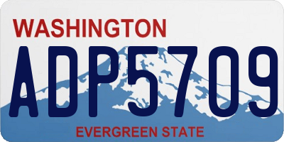 WA license plate ADP5709