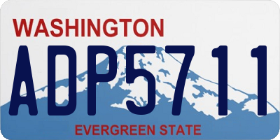 WA license plate ADP5711