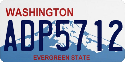 WA license plate ADP5712