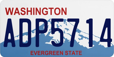 WA license plate ADP5714