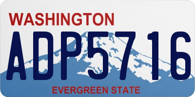 WA license plate ADP5716
