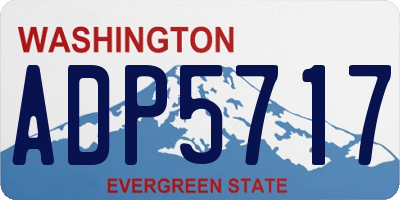 WA license plate ADP5717