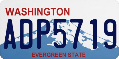 WA license plate ADP5719