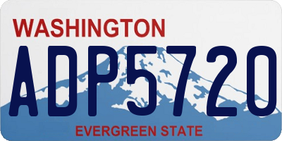 WA license plate ADP5720
