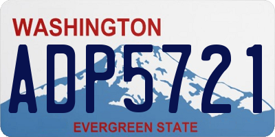 WA license plate ADP5721
