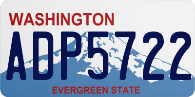 WA license plate ADP5722