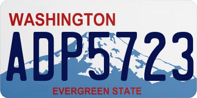 WA license plate ADP5723