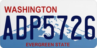 WA license plate ADP5726