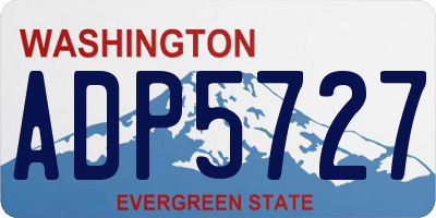 WA license plate ADP5727