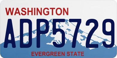 WA license plate ADP5729