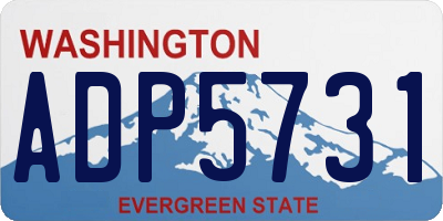 WA license plate ADP5731