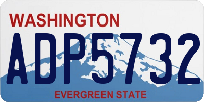WA license plate ADP5732