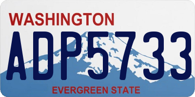 WA license plate ADP5733