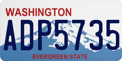 WA license plate ADP5735