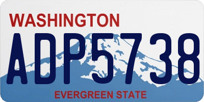 WA license plate ADP5738