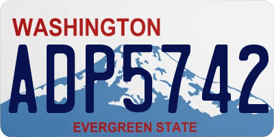 WA license plate ADP5742