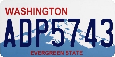 WA license plate ADP5743