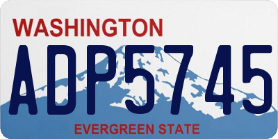 WA license plate ADP5745