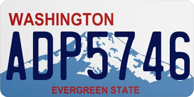 WA license plate ADP5746
