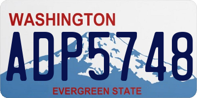 WA license plate ADP5748