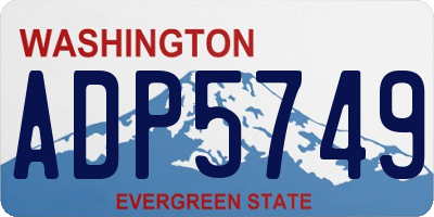 WA license plate ADP5749