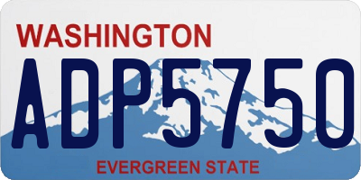 WA license plate ADP5750