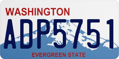 WA license plate ADP5751
