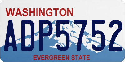 WA license plate ADP5752