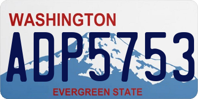 WA license plate ADP5753