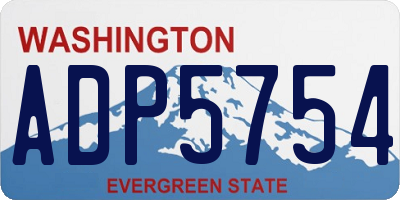WA license plate ADP5754