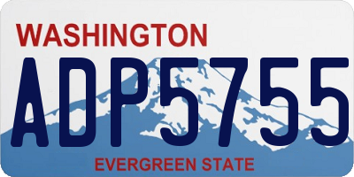 WA license plate ADP5755