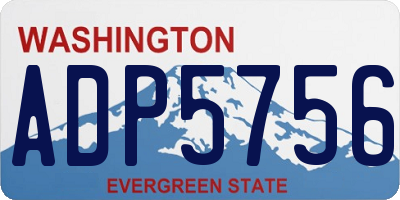 WA license plate ADP5756