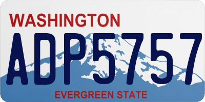 WA license plate ADP5757