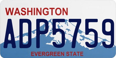 WA license plate ADP5759