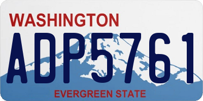 WA license plate ADP5761