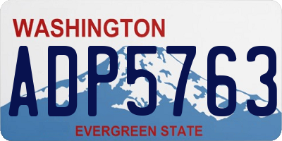 WA license plate ADP5763