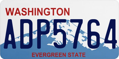 WA license plate ADP5764