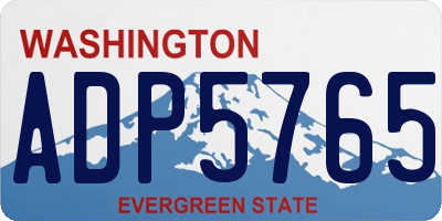 WA license plate ADP5765