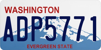 WA license plate ADP5771